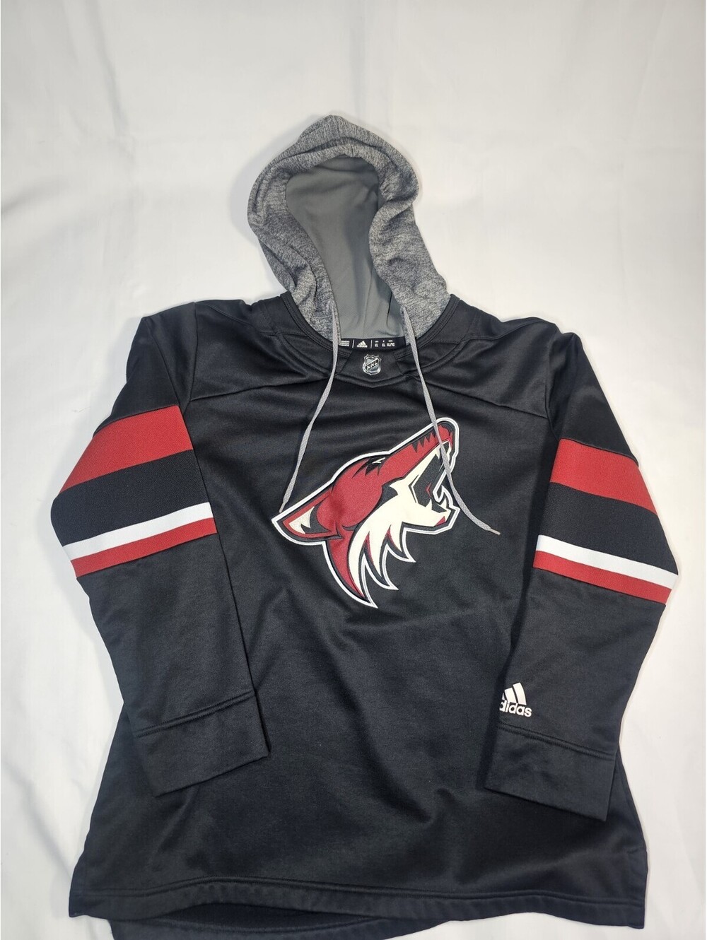 NHL Phoenix Coyotes Hoodie Adult Medium Black Adidas Arizona Sweater Jacket Mens